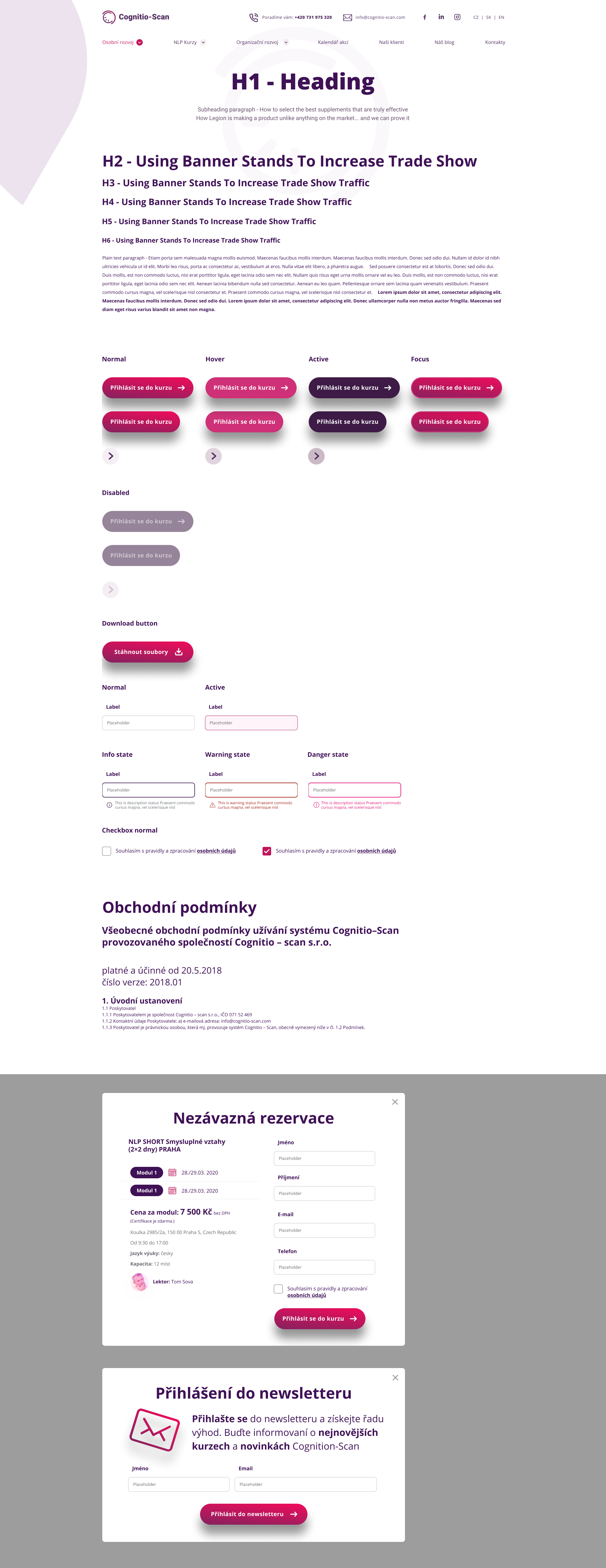 Cognitio-Scan UI components page