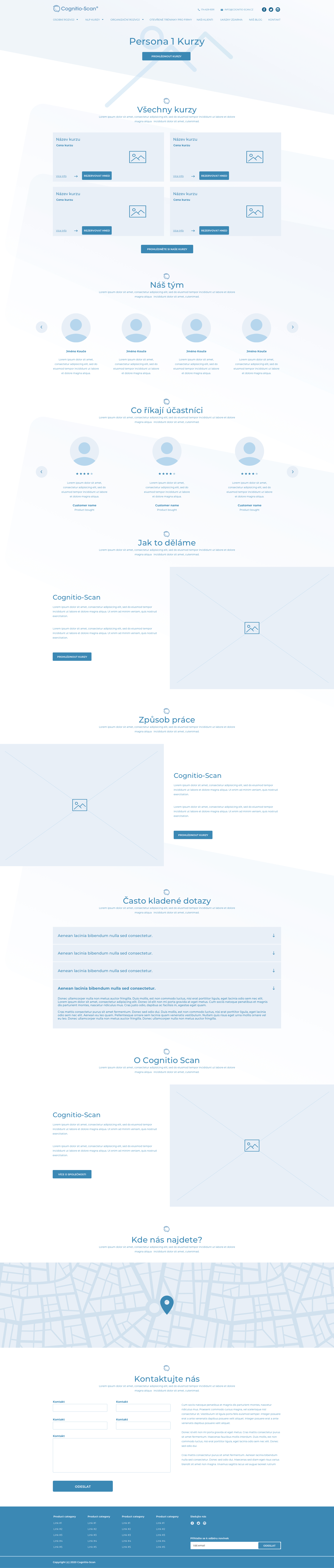 Wireframe — Product Kurzy