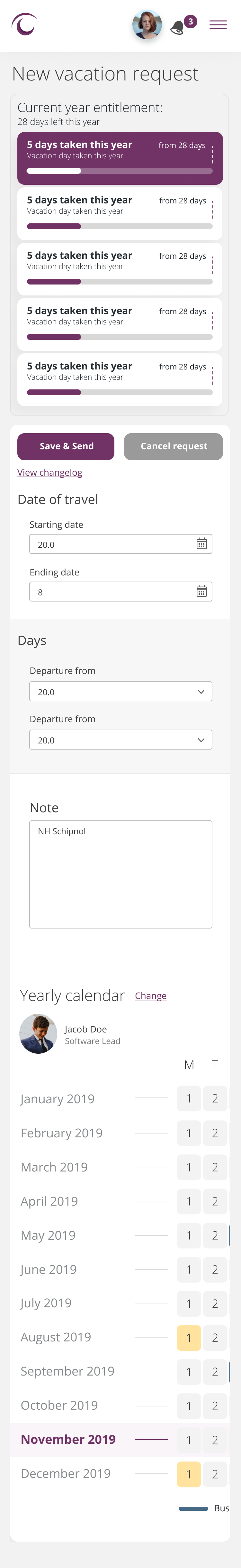 HRP New Vacation Request at 375 px