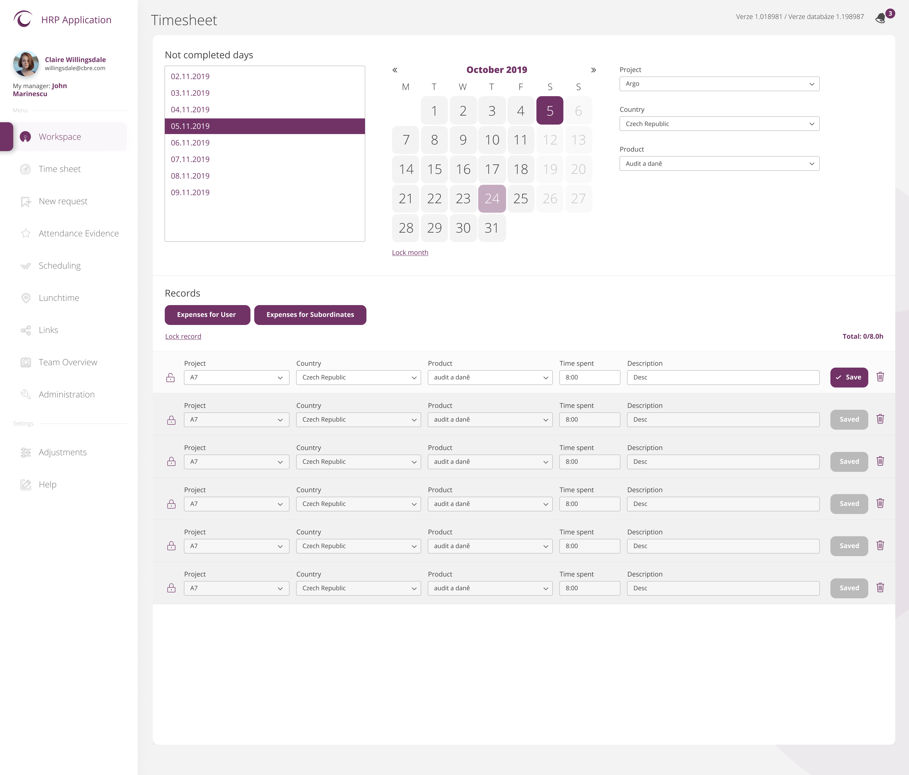 HRP Timesheet