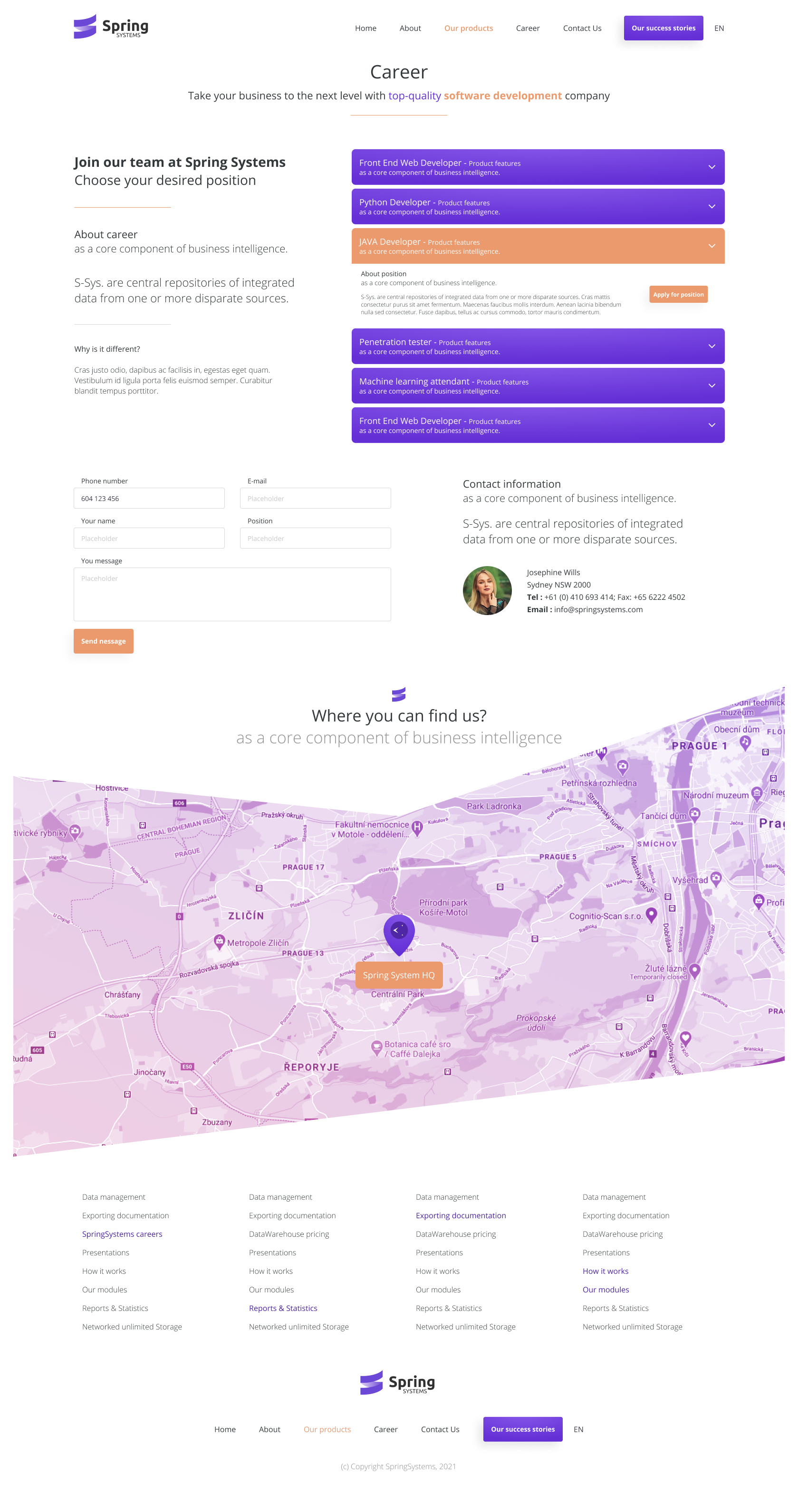 Career page